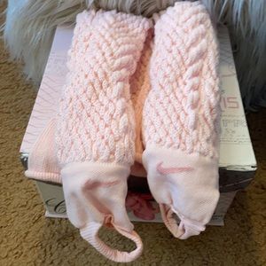 Nike leg warmers in blush pink. NWOT